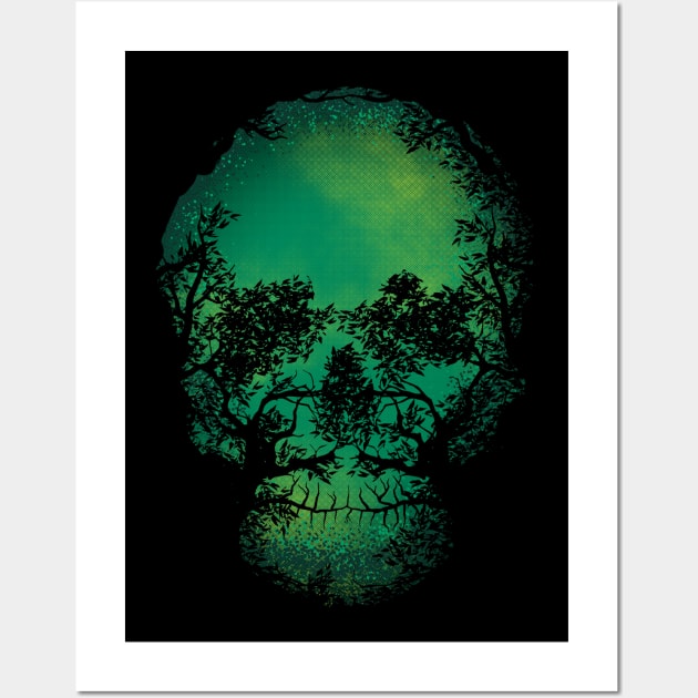 Skull Forest Wall Art by RetroDivision